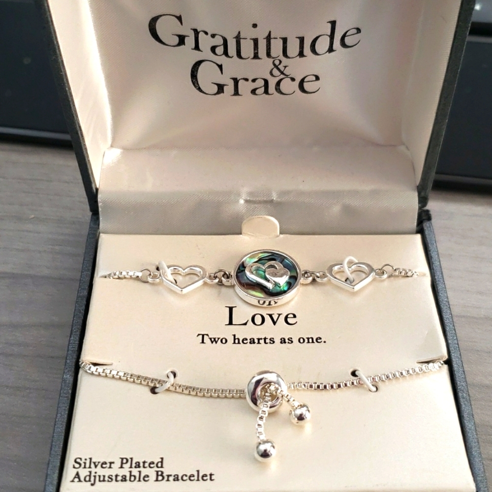 Grace & Gratitude Silver Bracelet
